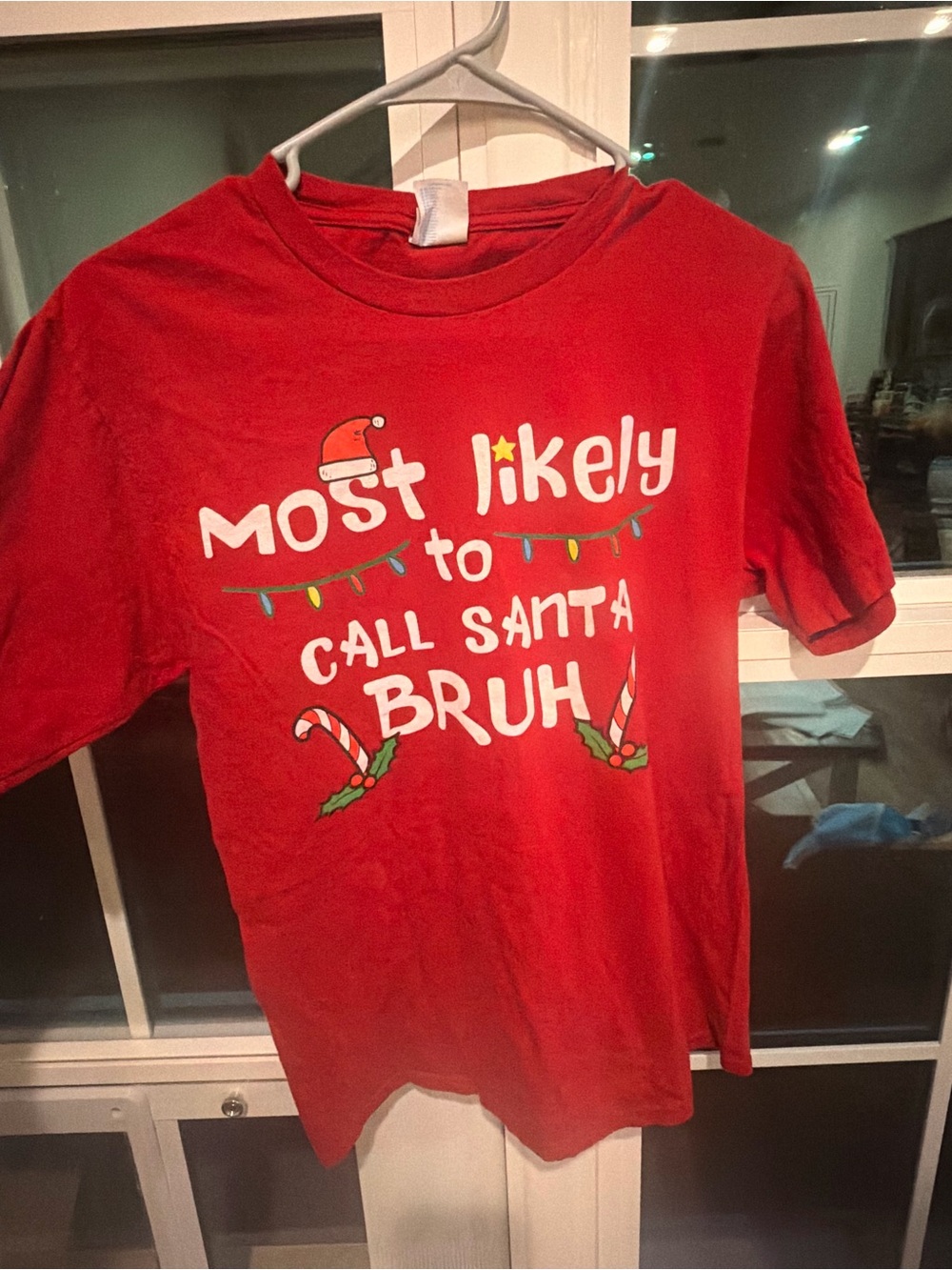 Port and Company Red "Most Likely to Call Santa BRUH" Holiday Tee